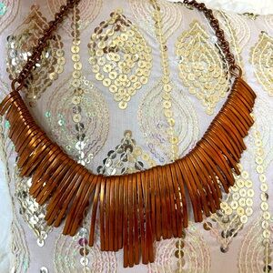 Copper Graduated Fan Necklace